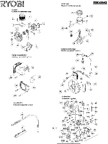 Vue éclatée Ryobi RK48 RK48#3#01
