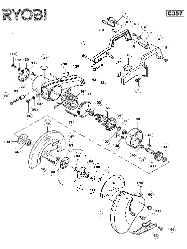 Vue éclatée Ryobi C357 C357#01