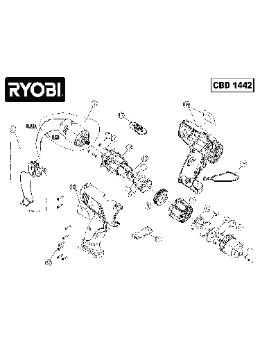 Vue éclatée Ryobi CBD1442 CBD1442#1#01