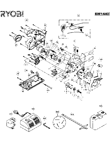 Vue éclatée Ryobi BW1440 BW1440#01