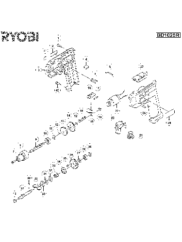 Vue éclatée Ryobi BD1025R BD1025R#01