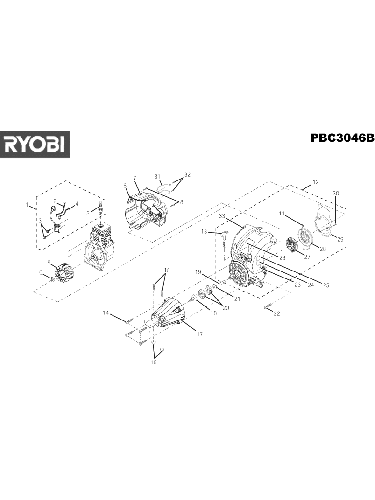 Vue éclatée Ryobi PBC3046B PBC3046B#1#01