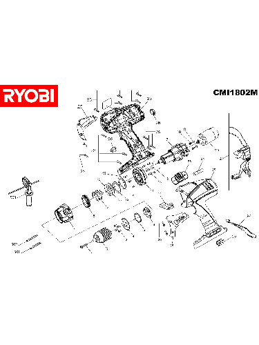 Vue éclatée Ryobi CMI1802M CMI1802M#1#01