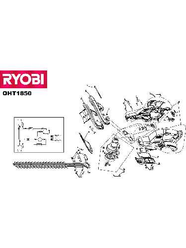 Vue éclatée Ryobi OHT1850 OHT1850#1#01