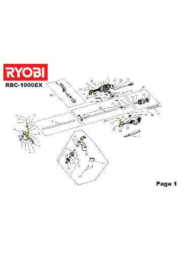 Vue éclatée Ryobi RBC1000EX RBC1000EX#1#01