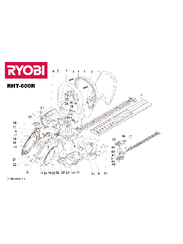 Vue éclatée Ryobi RHT600R RHT600R#2#01
