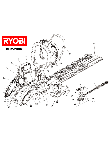 Vue éclatée Ryobi RHT700R RHT700R#1#01