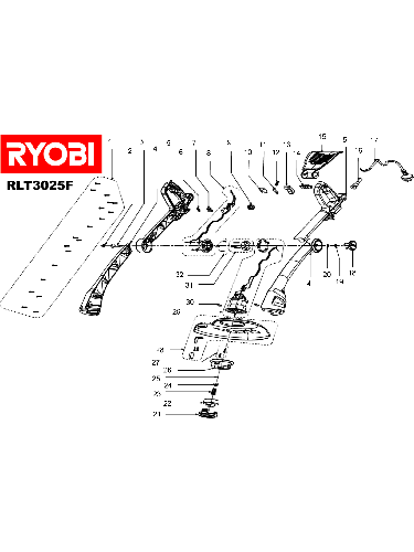 Vue éclatée Ryobi RLT3025F RLT3025F#1#01
