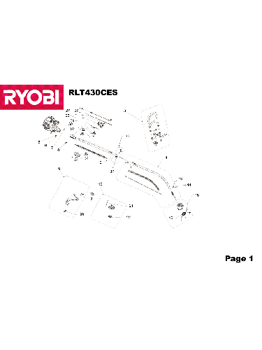 Vue éclatée Ryobi RLT430CES RLT430CES#1#01