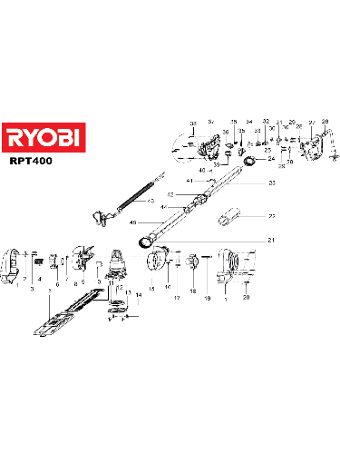 Vue éclatée Ryobi RPT400 RPT400#1#01
