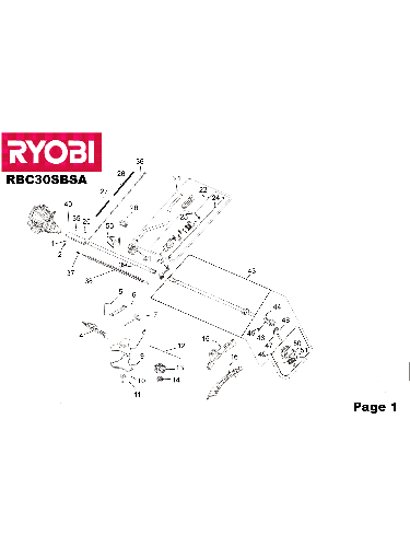 Vue éclatée Ryobi RBC30SBSA RBC30SBSA#1#01