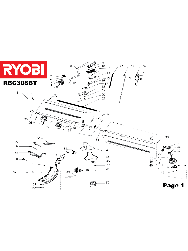 Vue éclatée Ryobi RBC30SBT RBC30SBT#1#01