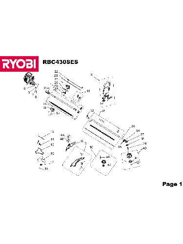 Vue éclatée Ryobi RBC430SES RBC430SES#1#01