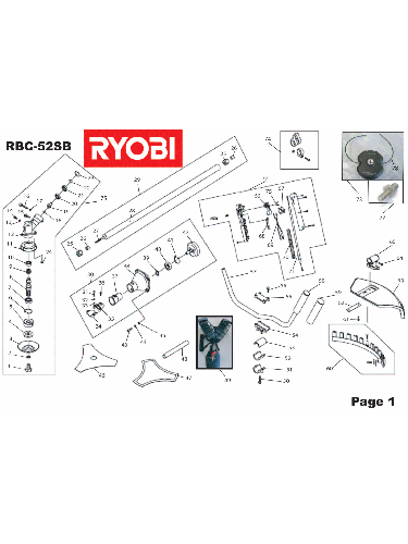 Vue éclatée Ryobi RBC52SB RBC52SB#1#01