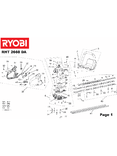 Vue éclatée Ryobi RHT2660DA RHT2660DA#1#01