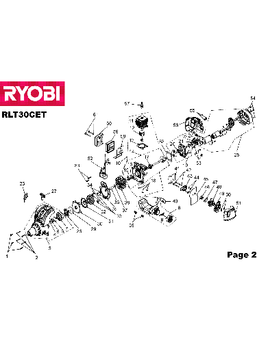 Vue éclatée Ryobi RLT30CET RLT30CET#1#01