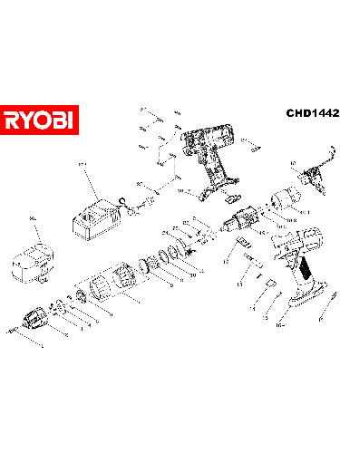 Vue éclatée Ryobi CHD1442 CHD1442#1#01