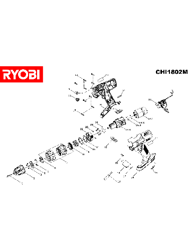Vue éclatée Ryobi CHI1802M CHI1802M#1#01