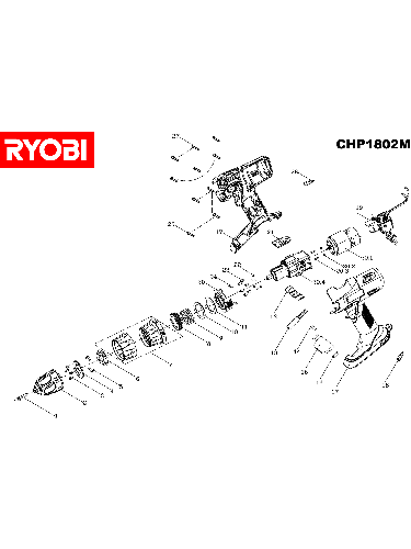 Vue éclatée Ryobi CHP1802M CHP1802M#1#01
