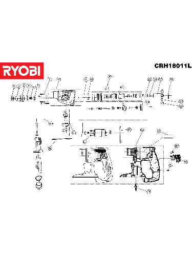 Vue éclatée Ryobi CRH18011L CRH18011L#1#01