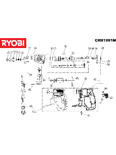 Vue éclatée Ryobi CRH1801M CRH1801M#1#01