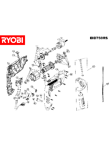 Vue éclatée Ryobi EID750RS 4000444076#01