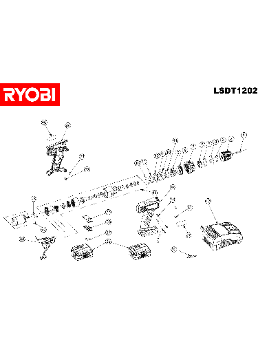 Vue éclatée Ryobi LSDT1202 LSDT1202#1#01