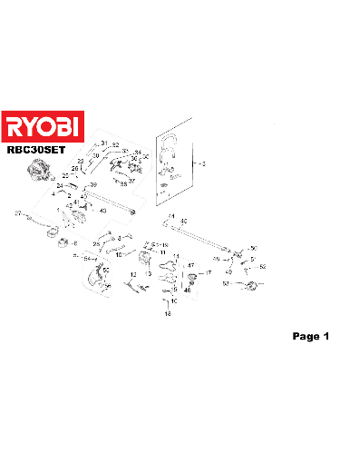 Vue éclatée Ryobi RBC30SET RBC30SET#1#01