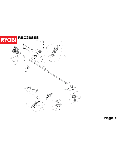 Vue éclatée Ryobi RBC26SES 5133000288#1#01
