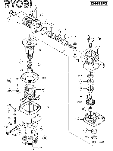 Vue éclatée Ryobi CH465 CH465#2#01