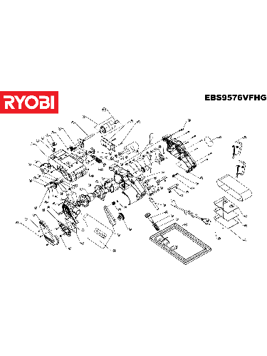 Vue éclatée Ryobi EBS9576VFHG 4000444002#01