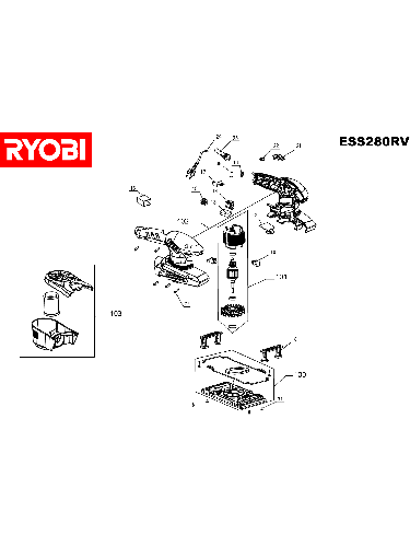 Vue éclatée Ryobi ESS280RV 4000444128#01