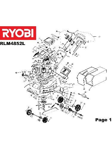 Vue éclatée Ryobi RLM4852L 5133000681#1#01