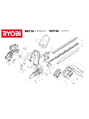 Vue éclatée Ryobi RHT36 5133000725#1#01