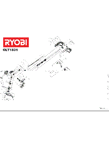Vue éclatée Ryobi OLT1831 090916016#01