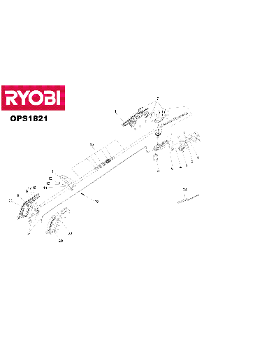 Vue éclatée Ryobi OPS1821 5133000730#1#01