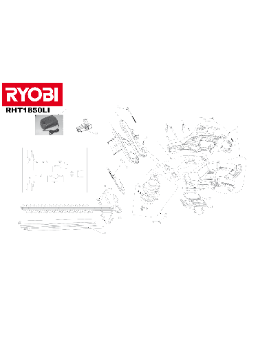 Vue éclatée Ryobi RHT1850LI 5133000735#1#01