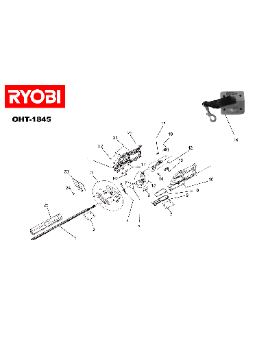 Vue éclatée Ryobi OHT1845 OHT1845#1#01