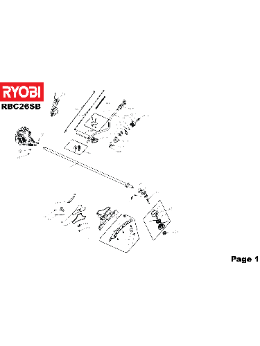 Vue éclatée Ryobi RBC26SB 5133000925#1#01