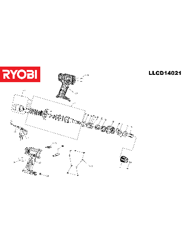 Vue éclatée Ryobi LLCD14021 5133001103#1#01