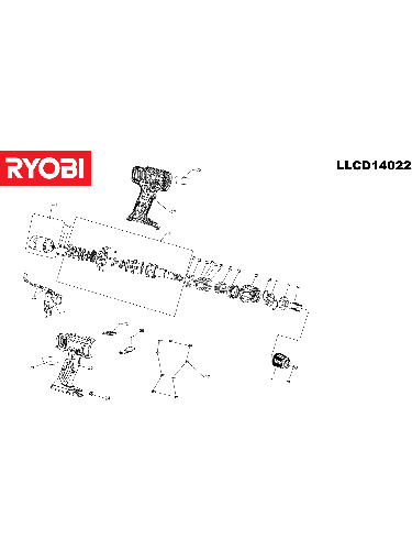Vue éclatée Ryobi LLCD14022 5133001105#1#01