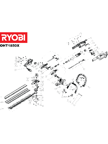 Vue éclatée Ryobi OHT1850X 4000984007#01