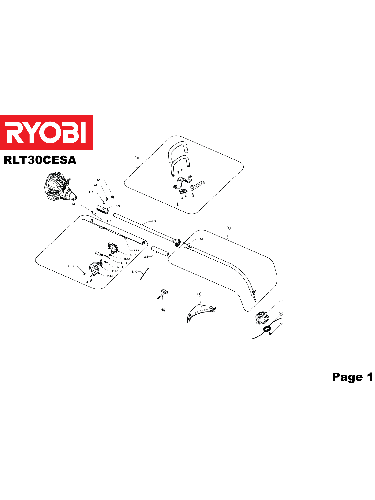 Vue éclatée Ryobi RLT30CESA 5133001648#1#01