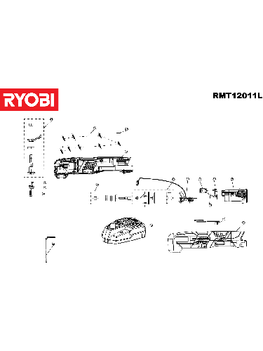 Vue éclatée Ryobi RMT12011L 5133001772#1#01