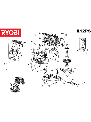 Vue éclatée Ryobi R12PS-L13S 4000444028#01