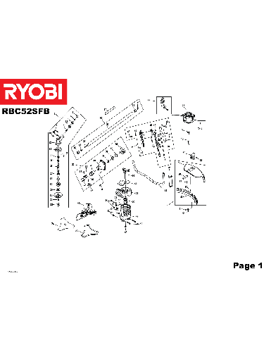 Vue éclatée Ryobi RBC52FSB 4000444104#01
