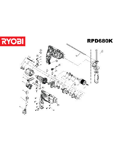 Vue éclatée Ryobi RPD680-K 4000444087#01