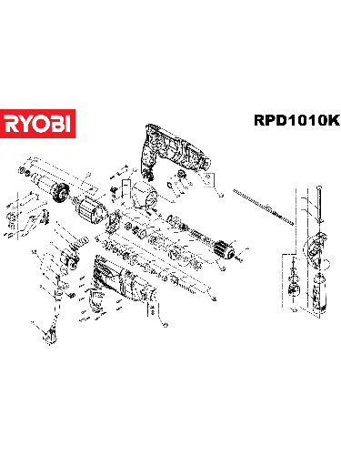 Vue éclatée Ryobi RPD1010-K 4000444259#01