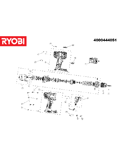 Vue éclatée Ryobi RCD1802LL13X 4000444051#01
