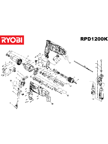 Vue éclatée Ryobi RPD1200K 4000444252#01